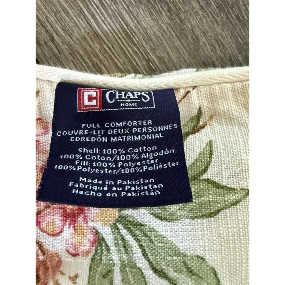 CHAPS RALPH LAUREN Key Biscayne Botanical Tropical Full/Queen Comforter Shams